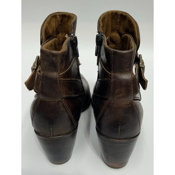BOC Women's SHEA ANKLE Full Grain Leather Buckle Boots SZ 6.5 Brown - Picture 4 of 9